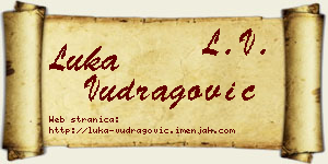 Luka Vudragović vizit kartica